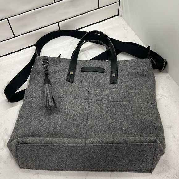 Sherpani Faith Ethos Collection Wool Satchel Slate Tote Bag - Picture 3 of 16